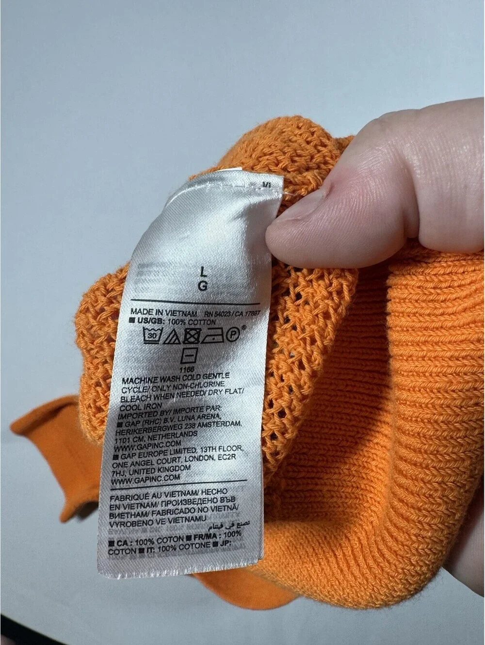 Banana Republic Sweater Mens Large Orange Short Sleeve Collared Cotton Pullover